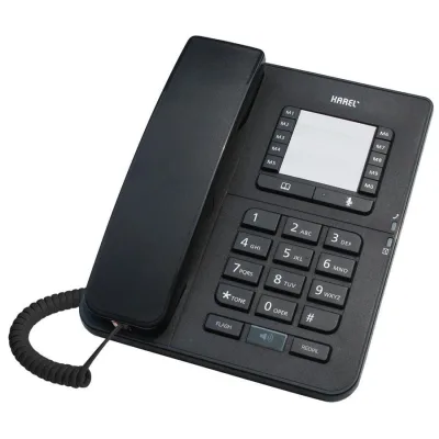 Otel Tipi Telefon Karel TM142 Kablolu Telefon Siyah – TLF102